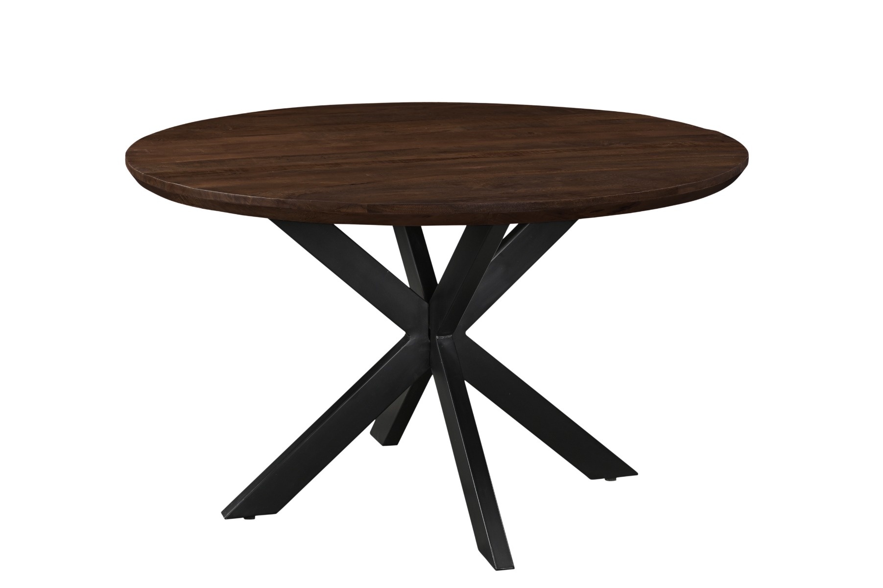 Livingfurn - Eetkamertafel Jesper Round Brown - 130x130x76 cm - Mangohout
