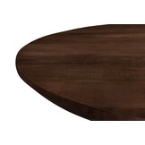 Livingfurn - Eetkamertafel Jesper Round Brown - 130x130x76 cm - Mangohout
