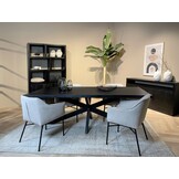 Livingfurn - e Zwart Eetkamertafel -  -  Mango Hout  - 180 cm