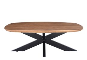 Livingfurn - Salontafel Jesper 120cm - Mangohout / Gecoat Staal