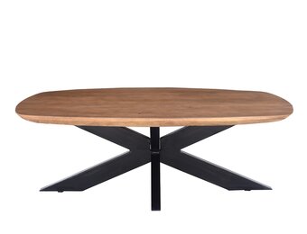 Livingfurn - Salontafel Jesper 120cm - Mangohout / Gecoat Staal