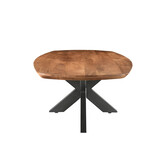 Livingfurn - Salontafel Jesper 120cm - Mangohout / Gecoat Staal