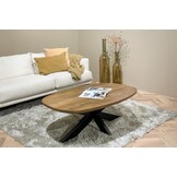Livingfurn - Salontafel Jesper 120cm - Mangohout / Gecoat Staal