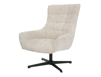 Livingfurn - Fauteuils Naomi Toffee - Beige - Stof