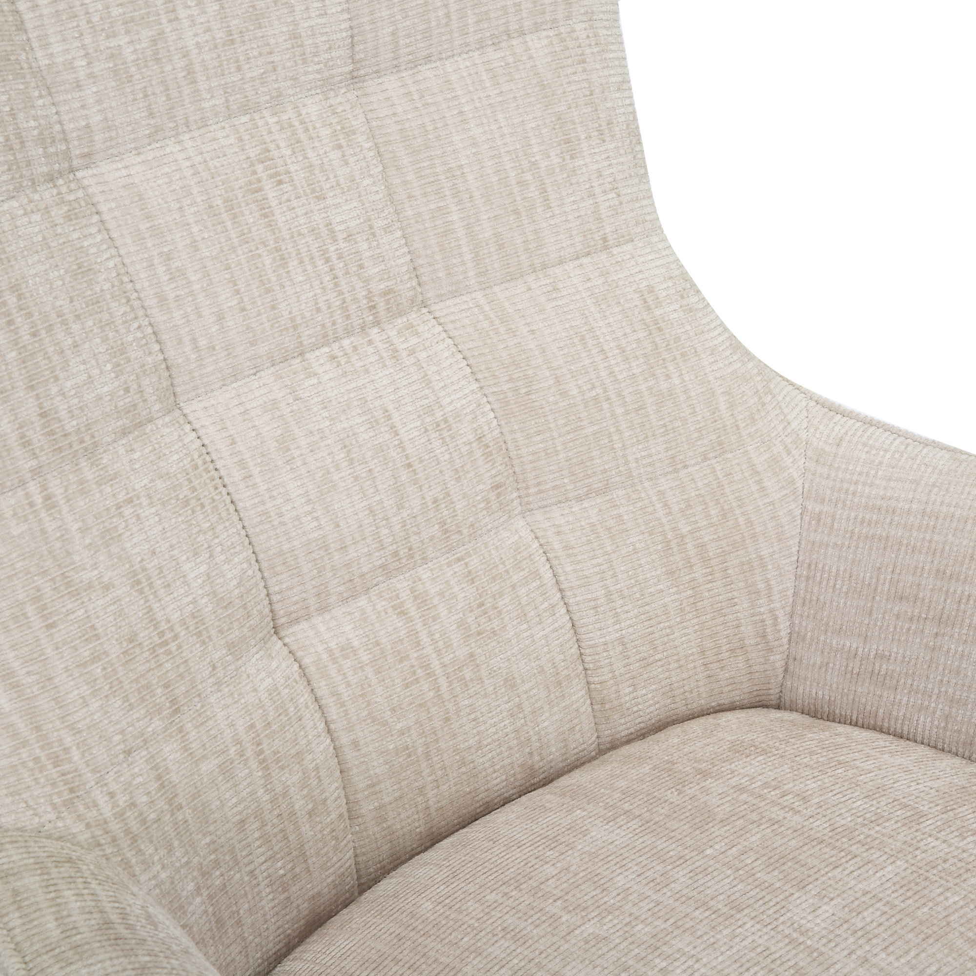 Livingfurn - Fauteuils Naomi Toffee - Beige - Stof