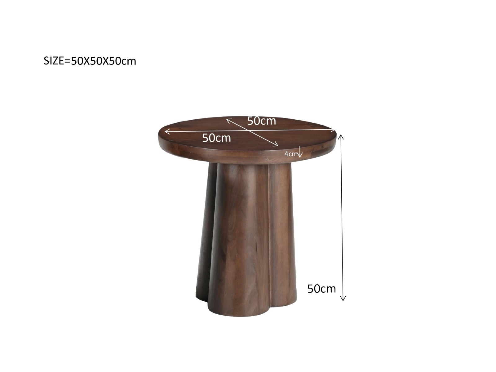 Brix - Salontafel Brix Clubs 50cm - Mangohout