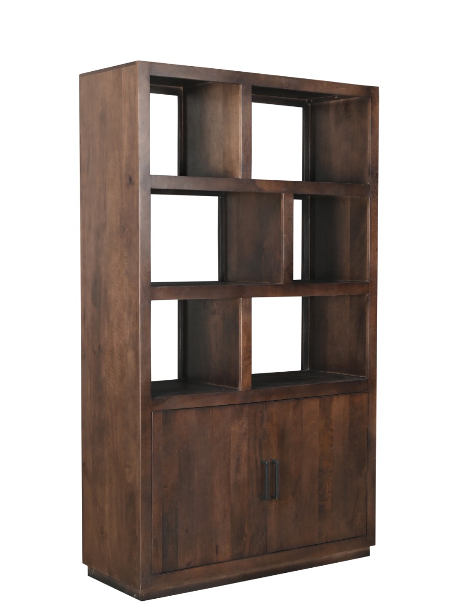 Livingfurn - Vitrinekast Jaxx Brown 120cm - Mangohout