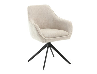 Livingfurn - Eetkamerstoel Thomas Toffee - Beige - Stof - Set van 2