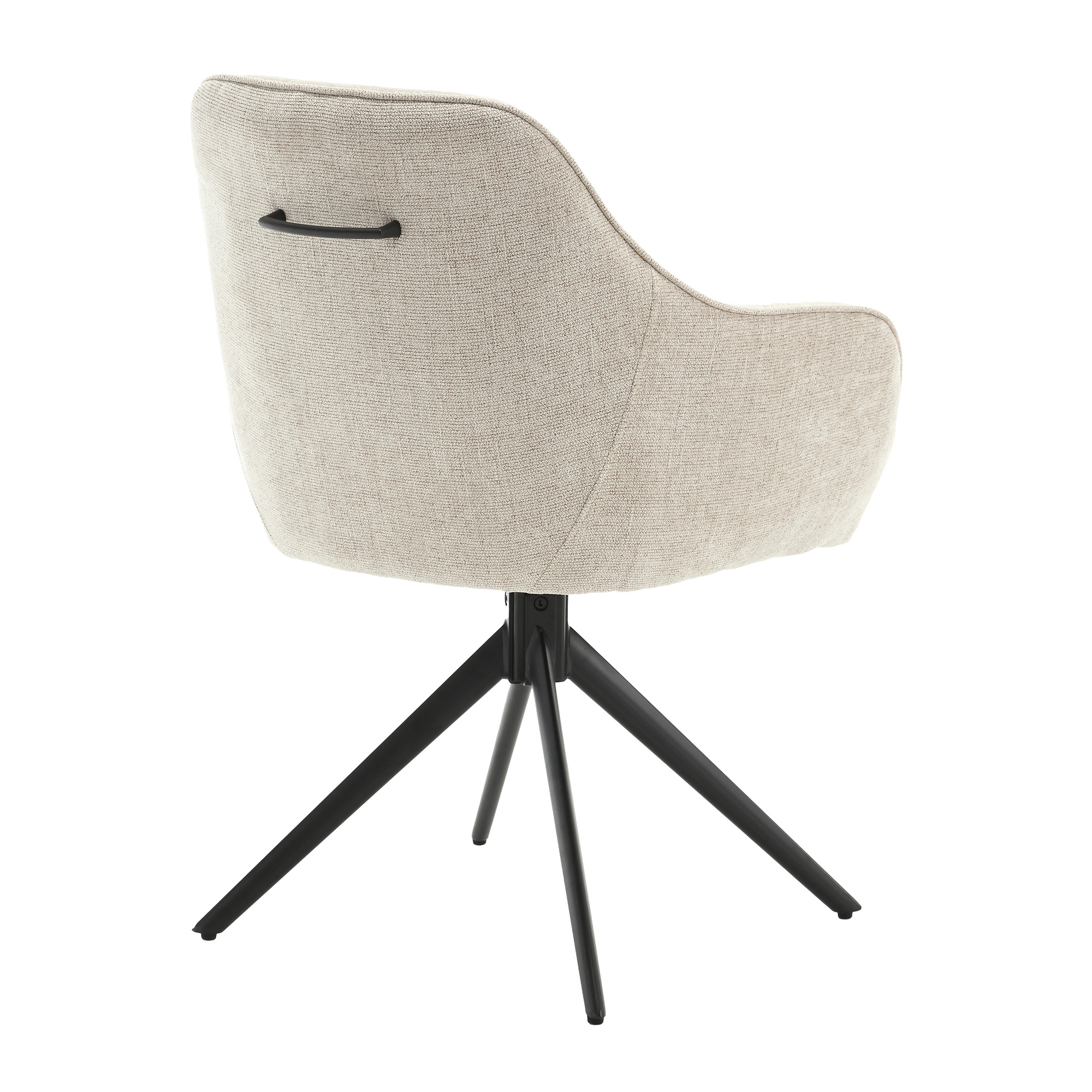 Livingfurn - Eetkamerstoel Thomas Toffee - Beige - Stof - Set van 2