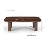 Livingfurn - Salontafel Badou 120cm - Mangohout