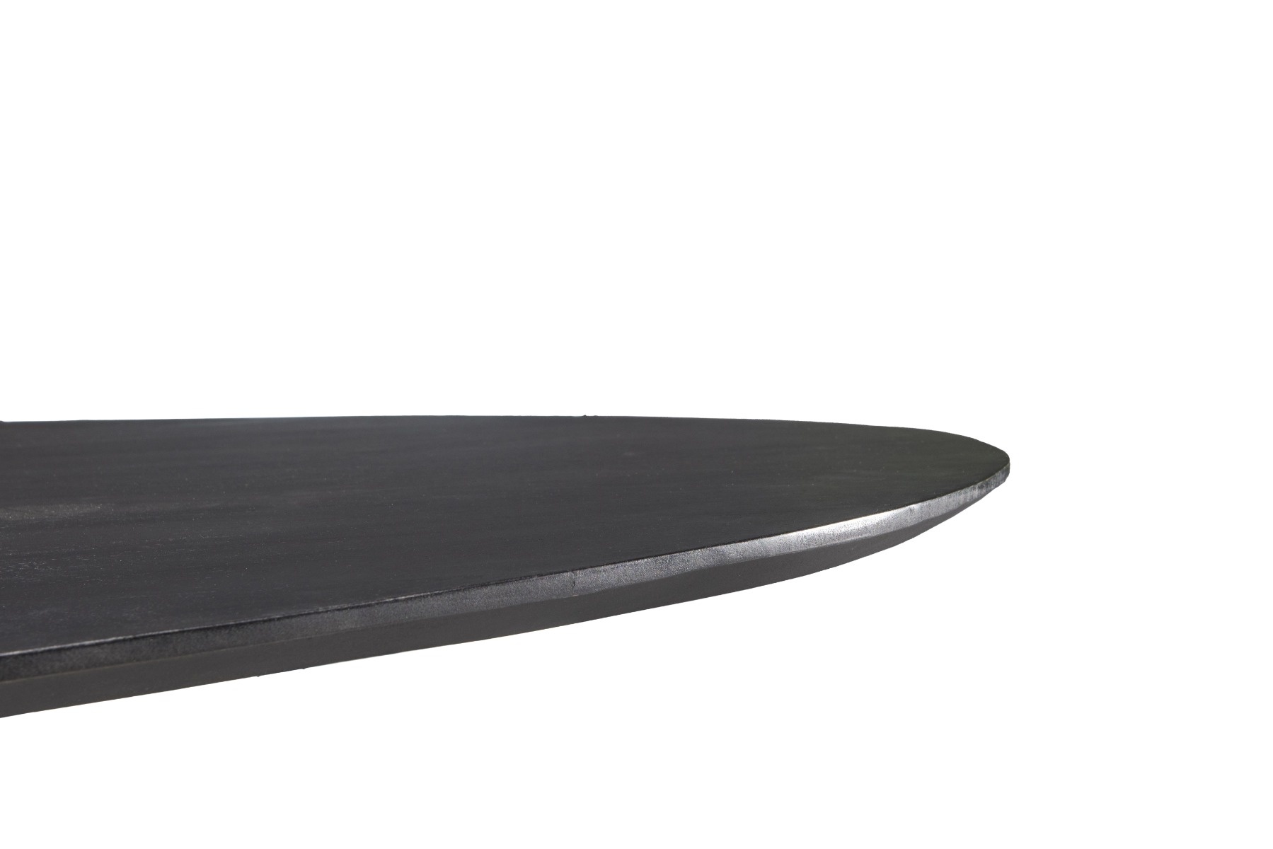 Livingfurn - Eetkamertafel Oslo Ovaal Zwart - Acasia Hout - 180 cm - Zwart