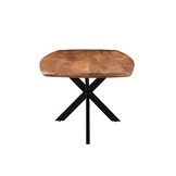 Livingfurn - Eetkamertafel Jesper Danish Oval 180cm - Mangohout / Gecoat Staal