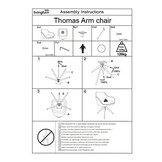 Livingfurn - Eetkamerstoel Thomas Sand - Wit - Stof - Set van 2