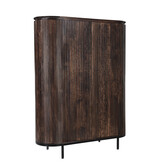 Livingfurn - Kabinetkast Noor Walnut 150cm - Mangohout / Gecoat Staal