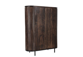 Livingfurn - Kabinetkast Noor Walnut 150cm - Mangohout / Gecoat Staal