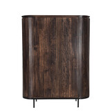 Livingfurn - Kabinetkast Noor Walnut 150cm - Mangohout / Gecoat Staal