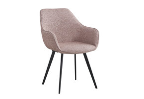 Livingfurn - Eetkamerstoel Luca Boucle Vintage Pink - 2 stuks