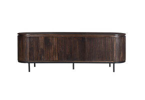Livingfurn - TV Meubel Noor Walnut 170cm - Mangohout / Gecoat Staal