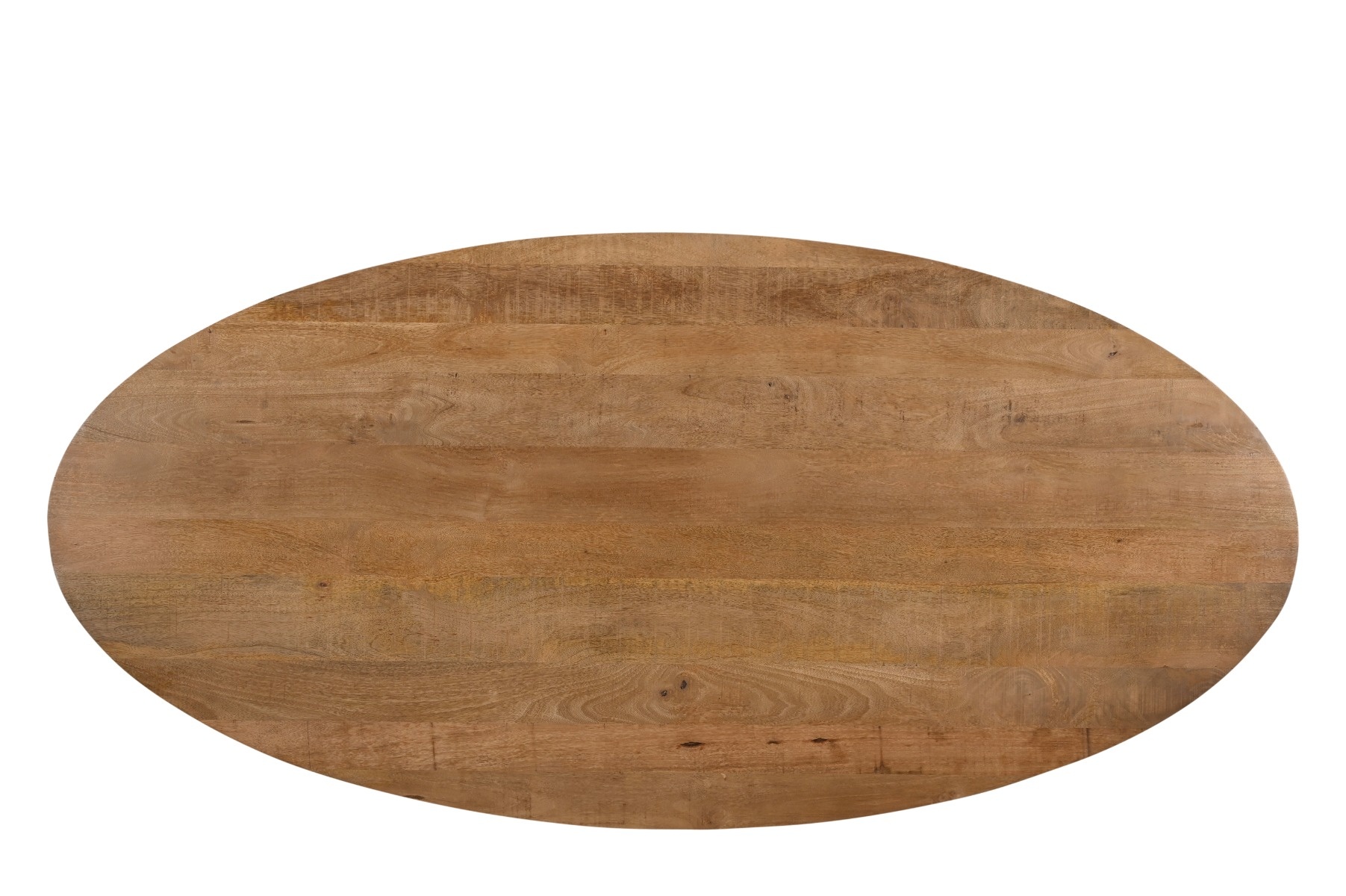 Livingfurn - Eetkamertafel Jesper Oval 160 cm - Mangohout / Gecoat Staal