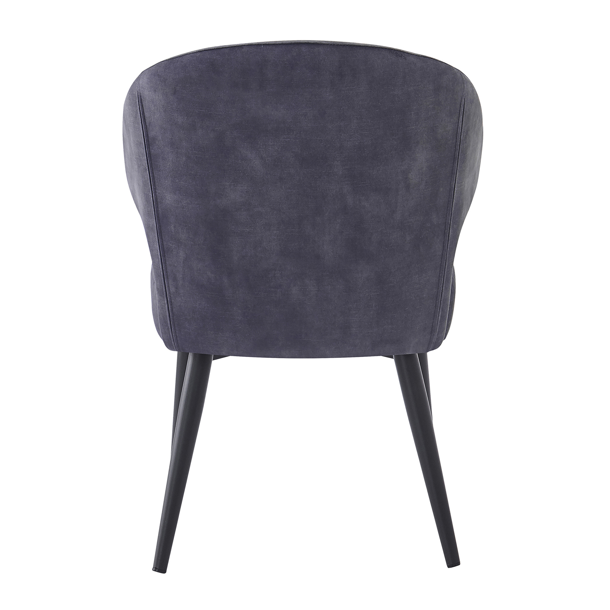 Livingfurn - Eetkamerstoel Donna antraciet Velvet - Antraciet - 2 stuks