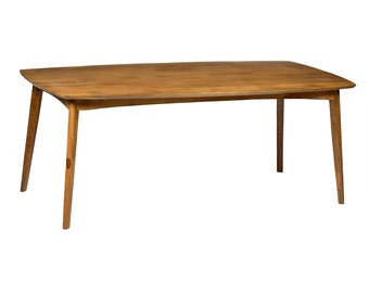Livingfurn - Eetkamertafel Elias - 180cm - Klassieke eettafel - Mangohout - Bruin