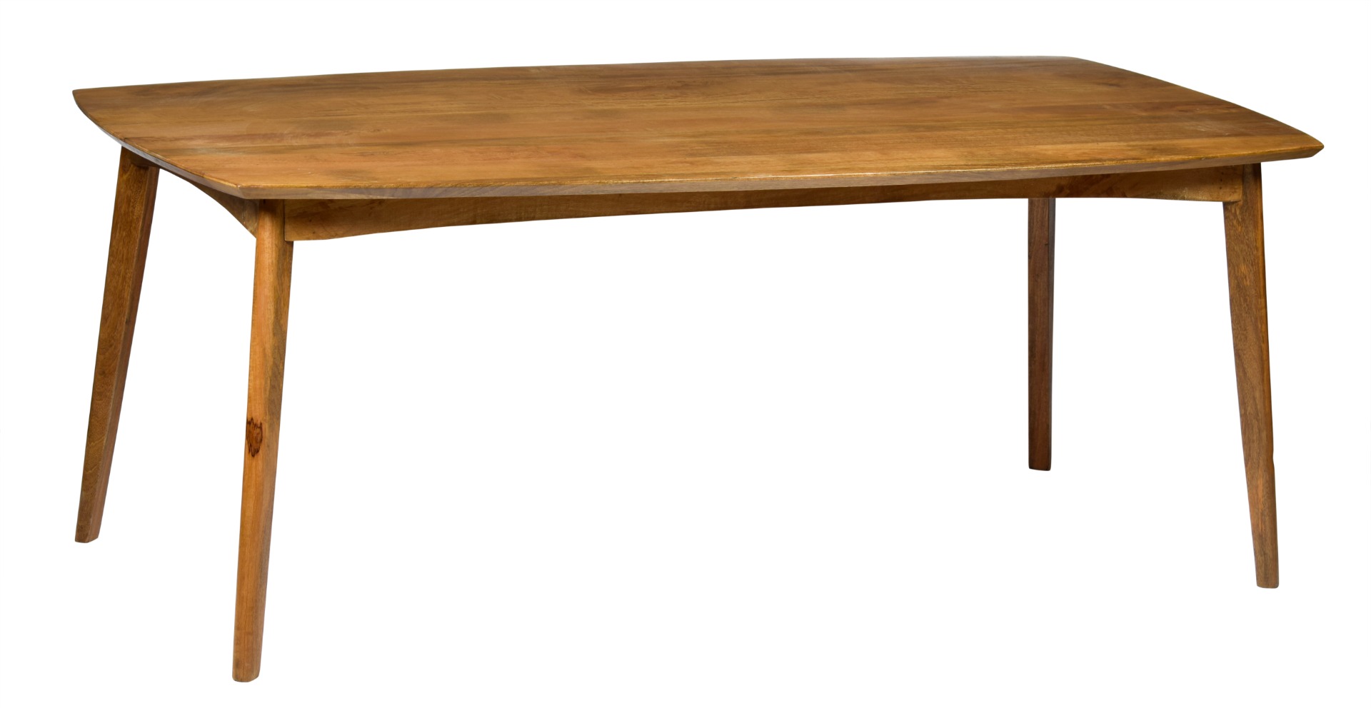 Livingfurn - Eetkamertafel Elias - 180cm - Klassieke eettafel - Mangohout - Bruin