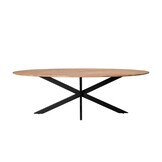 Livingfurn - e Ovale Eetkamertafel -  -  Acasia Hout  - 240 cm - Bruin