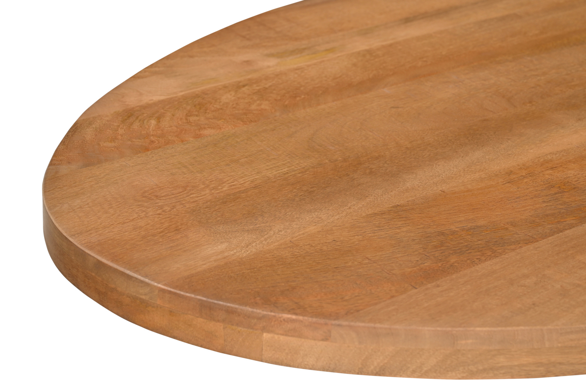 Livingfurn - Eetkamertafel Rocky Oval 210 cm - Mangohout / Gecoat Staal