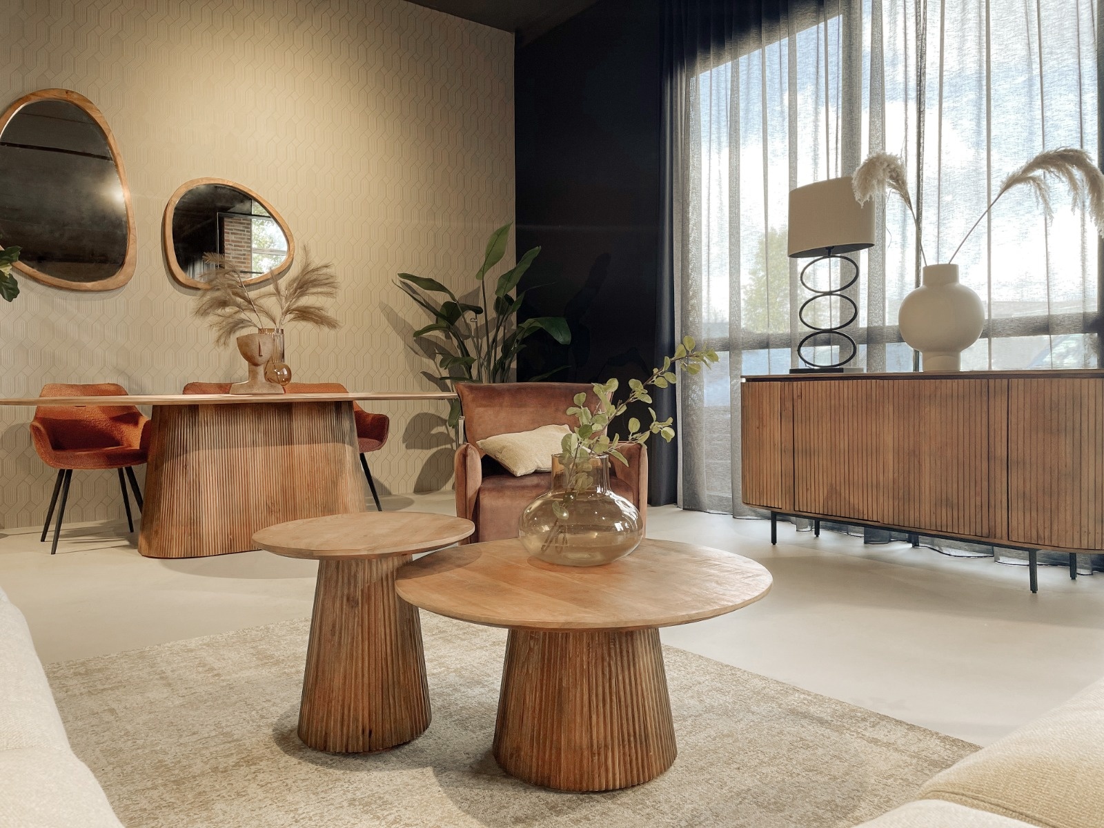 Livingfurn - Eetkamertafel Salvator 200cm - Mangohout