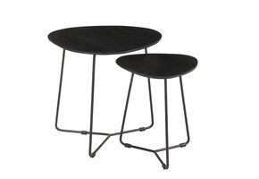 Brix - Salontafel Brix Ivy Zwart - 70x70x43 - Mangohout