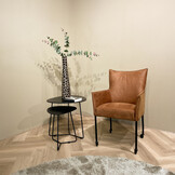 Brix - Salontafel Brix Ivy Zwart - 70x70x43 - Mangohout