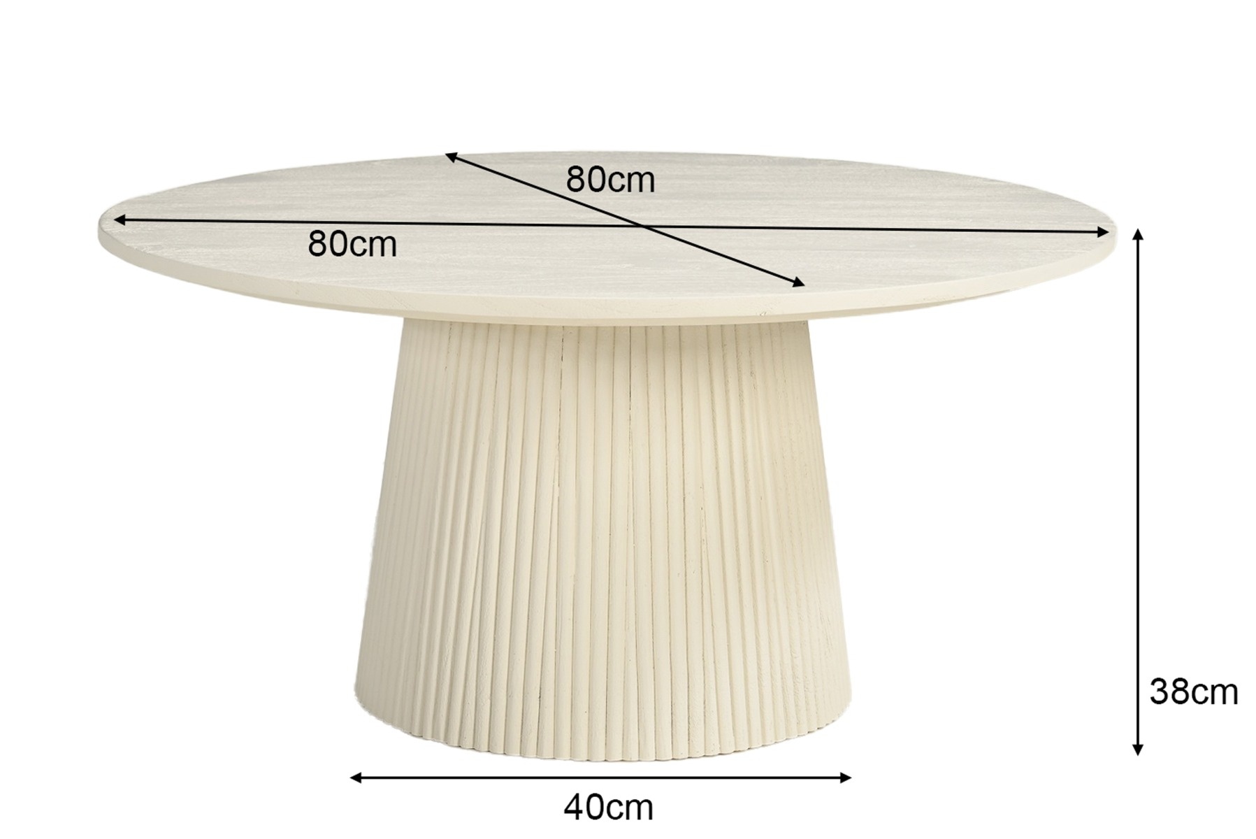 Livingfurn - Salontafel - Patrice 80cm - Beige