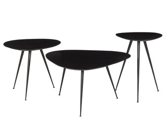 Brix - Salontafel Brix Loua Zwart - 70x70x39 - Mangohout