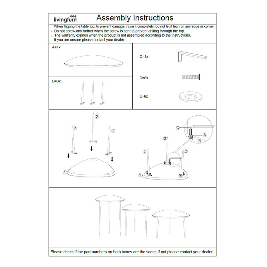 Brix - Salontafel Brix Loua Zwart - 70x70x39 - Mangohout