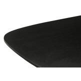 Livingfurn - Eetkamertafel Jesper Danish Oval Black 230cm - Mangohout / Gecoat Staal