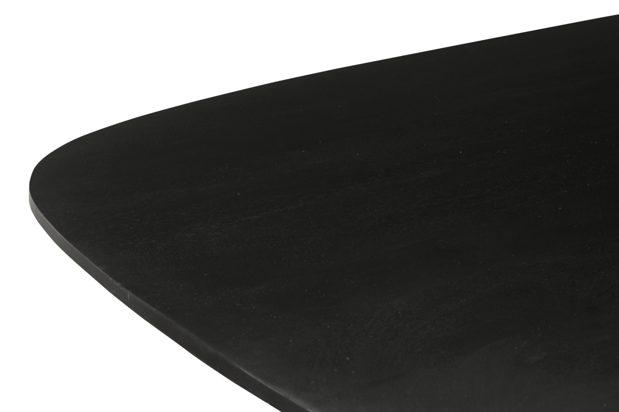 Livingfurn - Eetkamertafel Jesper Danish Oval Black 230cm - Mangohout / Gecoat Staal