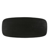 Livingfurn - Eetkamertafel Jesper Danish Oval Black 180cm - Mangohout / Gecoat Staal