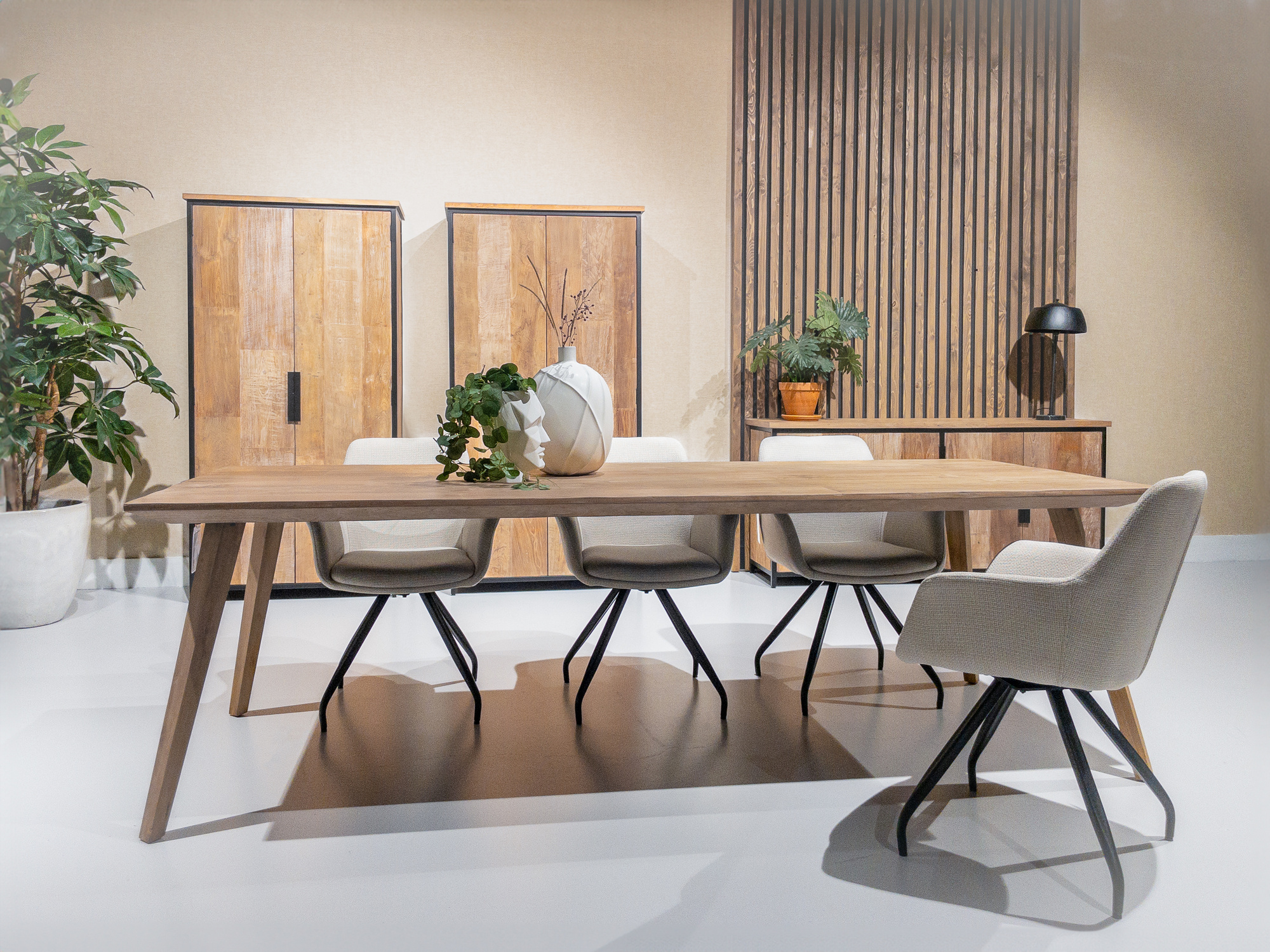 Livingfurn - Eetkamertafel Tomar 260cm - Teakhout