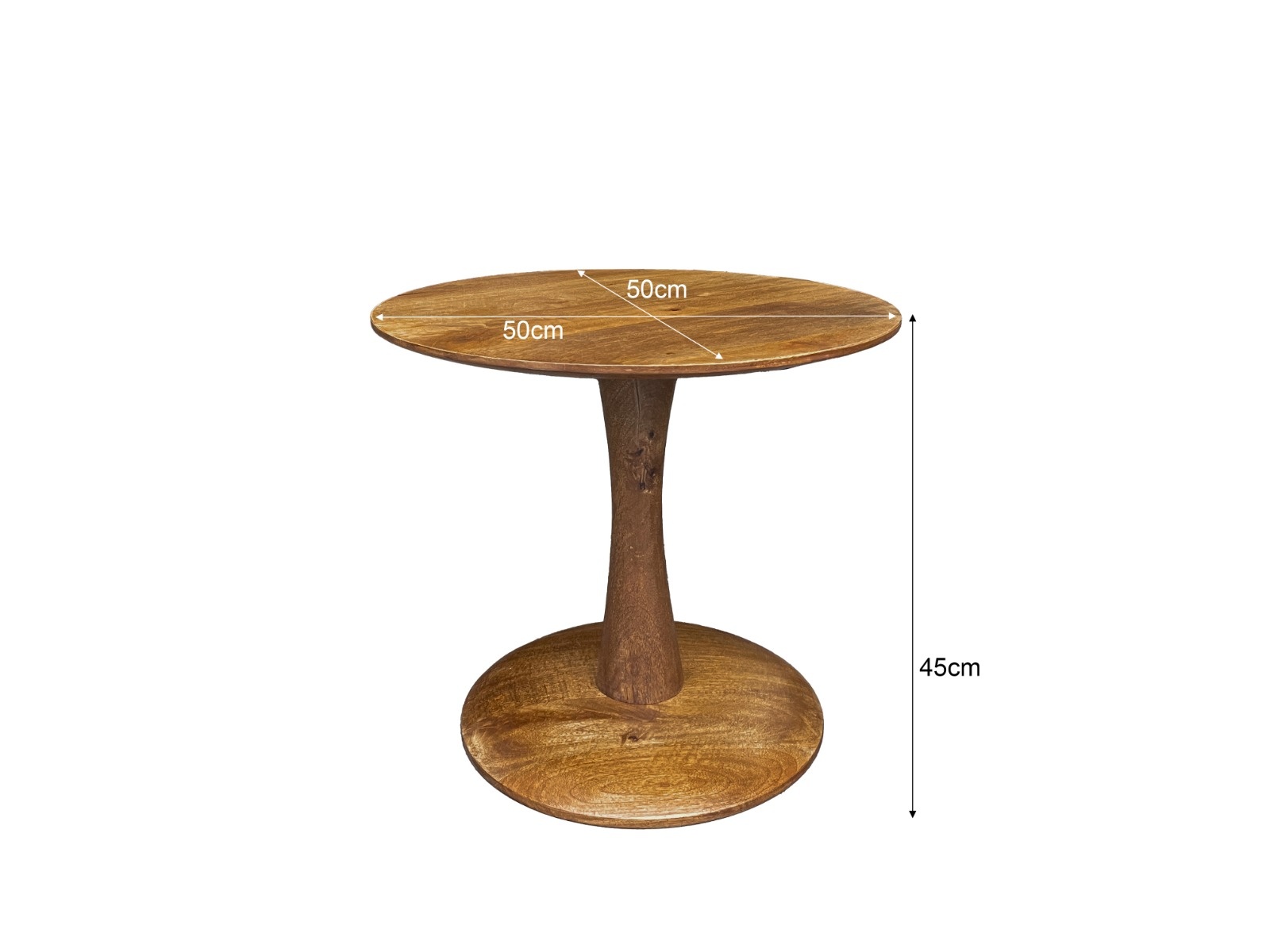 Brix - Salontafel Brix Vivian Bruin - 50x50x45 - Mangohout