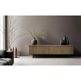 Livingfurn - TV-meubel - Lausanne - Teakhout - 210cm