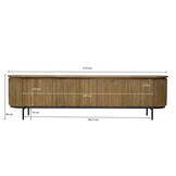 Livingfurn - TV-meubel - Lausanne - Teakhout - 210cm