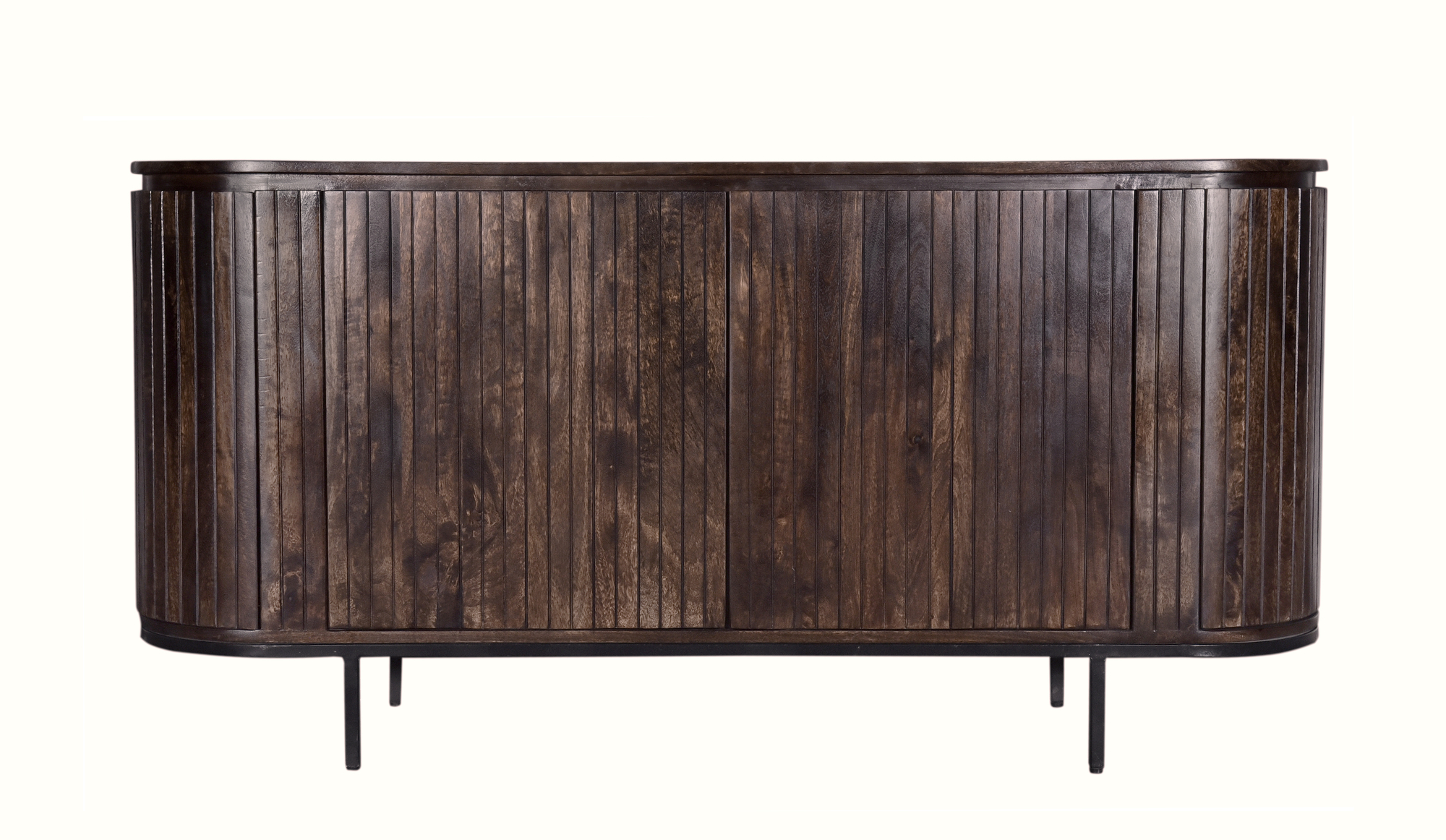 Livingfurn - Dressoir Noor Walnut 170cm - Mangohout / Gecoat Staal