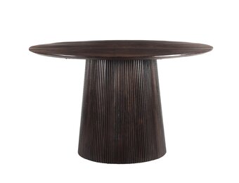 Livingfurn - Eetkamertafel Salvator Walnut 130cm - Mangohout