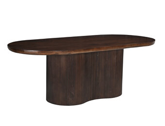 Livingfurn - Eetkamertafel Sevilla Brown 220cm - Mangohout