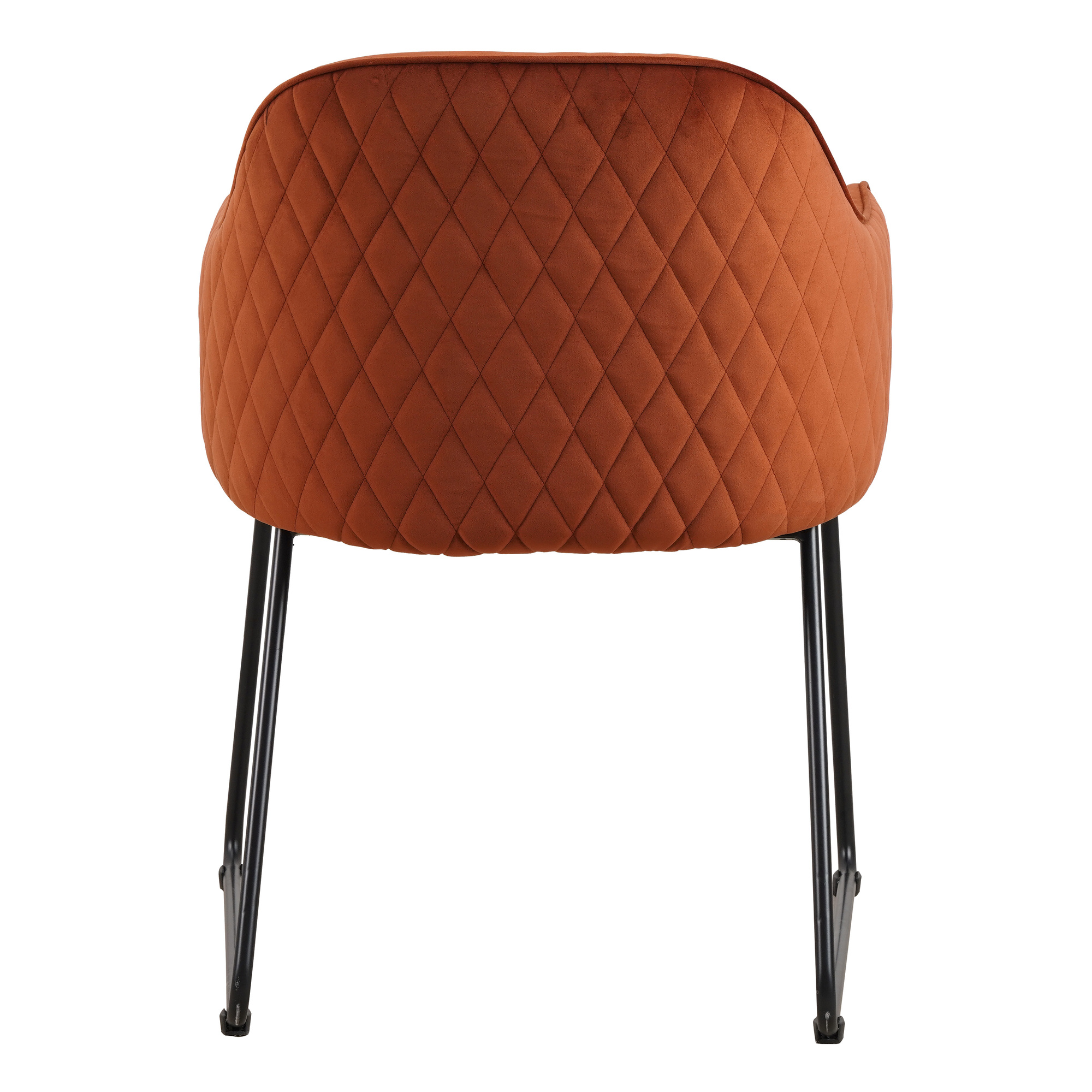 Livingfurn - Eetkamerstoel Benthe Rust Copper Velvet - Stof - 57x48x82