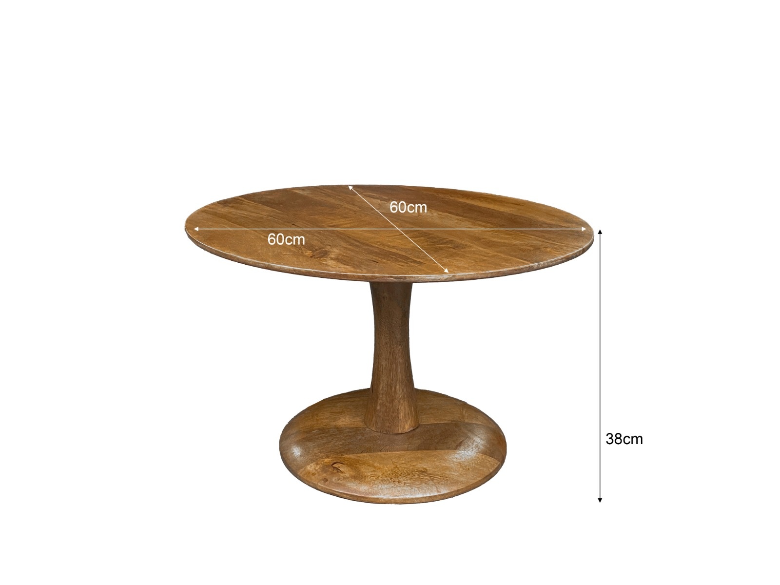 Brix - Salontafel Brix Vivian Bruin - 60x60x38cm - Mangohout