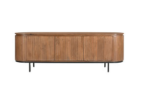 Livingfurn - TV Meubel Noor Natural 170cm - Mangohout / Gecoat Staal