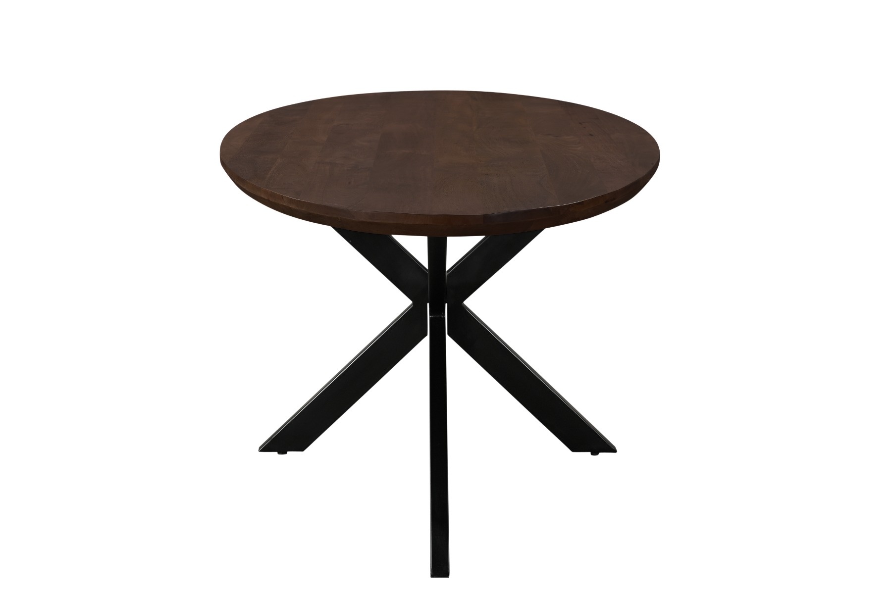 Livingfurn - Eetkamertafel Jesper Oval Brown 210 cm - Mangohout / Gecoat Staal