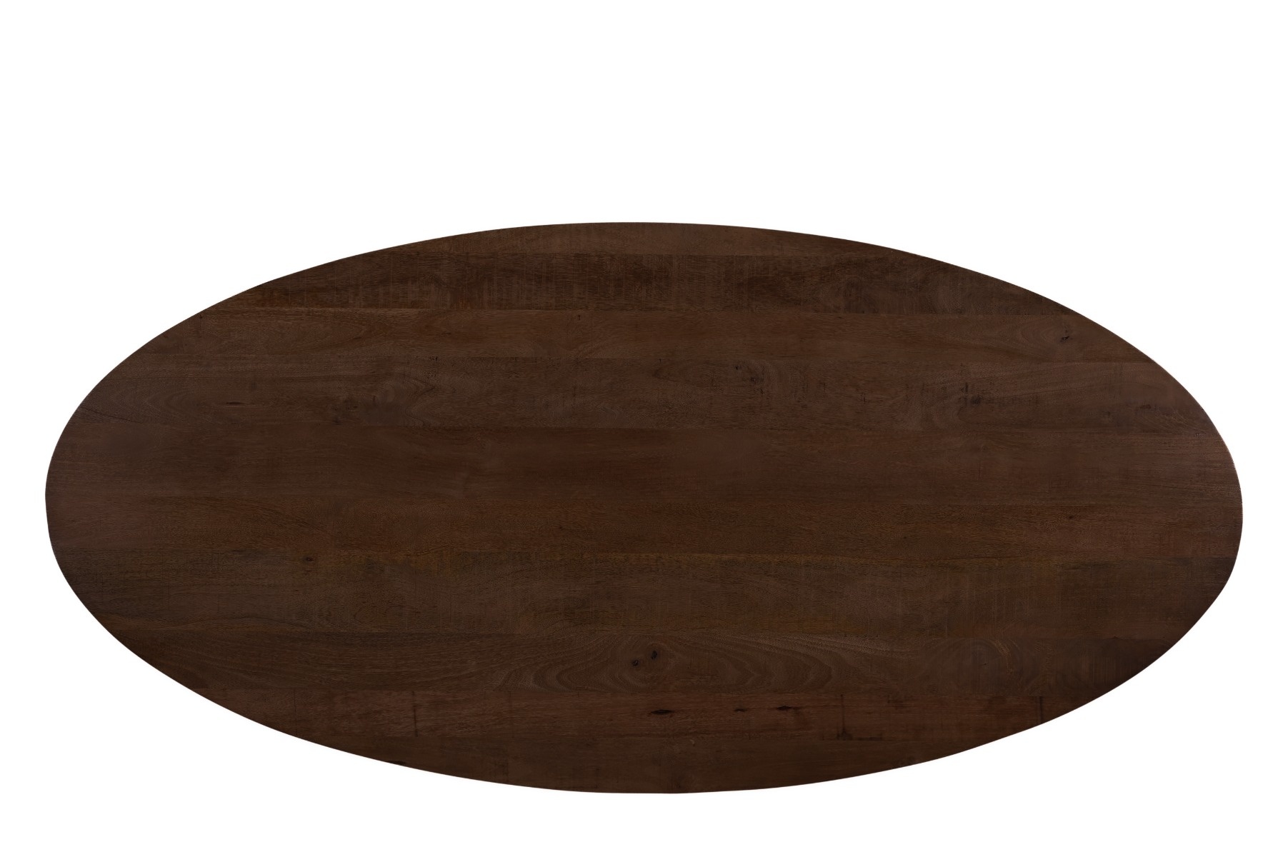 Livingfurn - Eetkamertafel Jesper Oval Brown 210 cm - Mangohout / Gecoat Staal