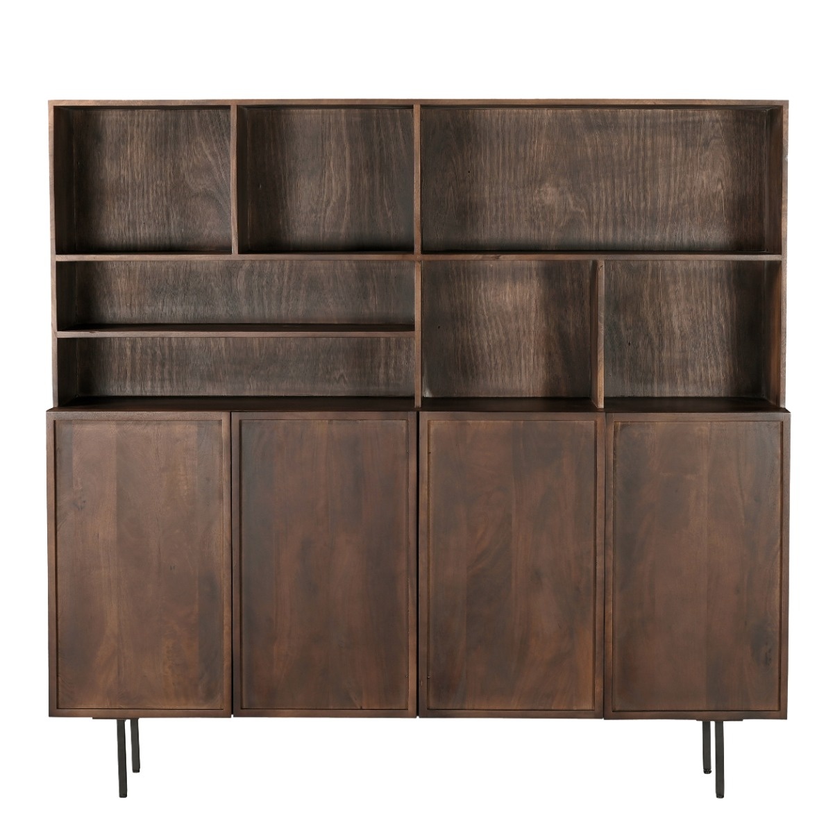 Livingfurn - Kabinetkast Elan 180cm - Mangohout / Gecoat Staal